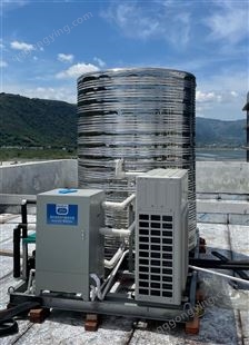 美的空气能热水机一体式设计工厂化集成水泵控制柜安装简便更耐用