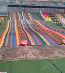 户外大型无动力网红滑世界彩虹滑道游乐场攀爬七彩滑滑梯